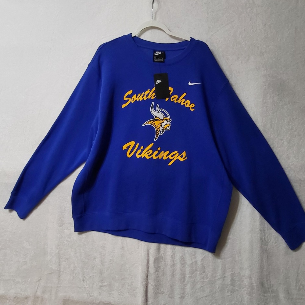 South Tahoe Vikings Sweatshirt‎ Mens 2XL NCAA Football Nike Pullover Crewneck